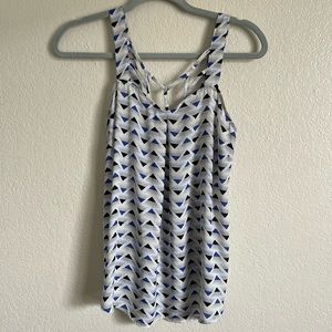 Maurice’s tank top with blue and black pattern. Size XS but fits like a small